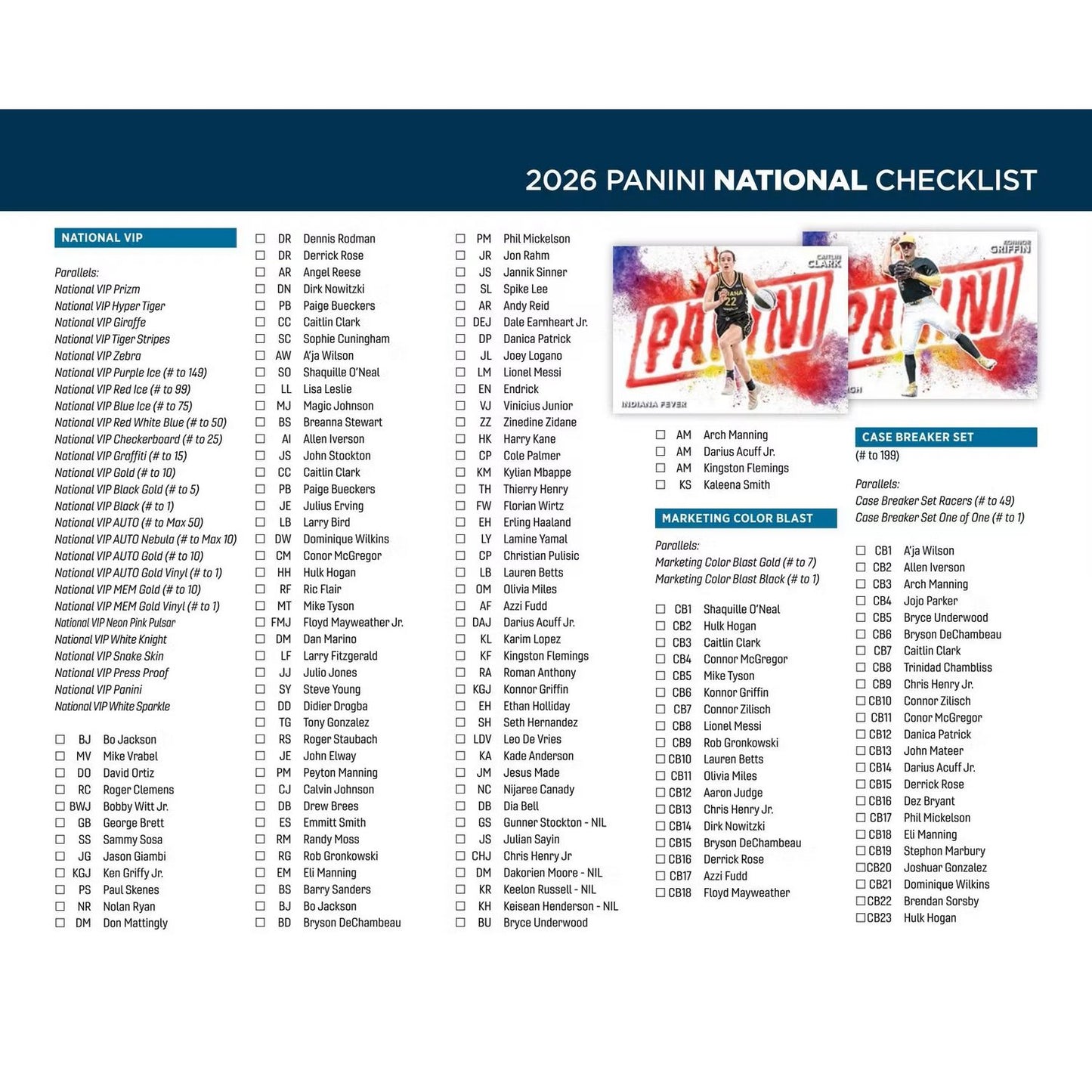 2026 Panini National VIP Exclusive Silver Pack Box (125 Packs)