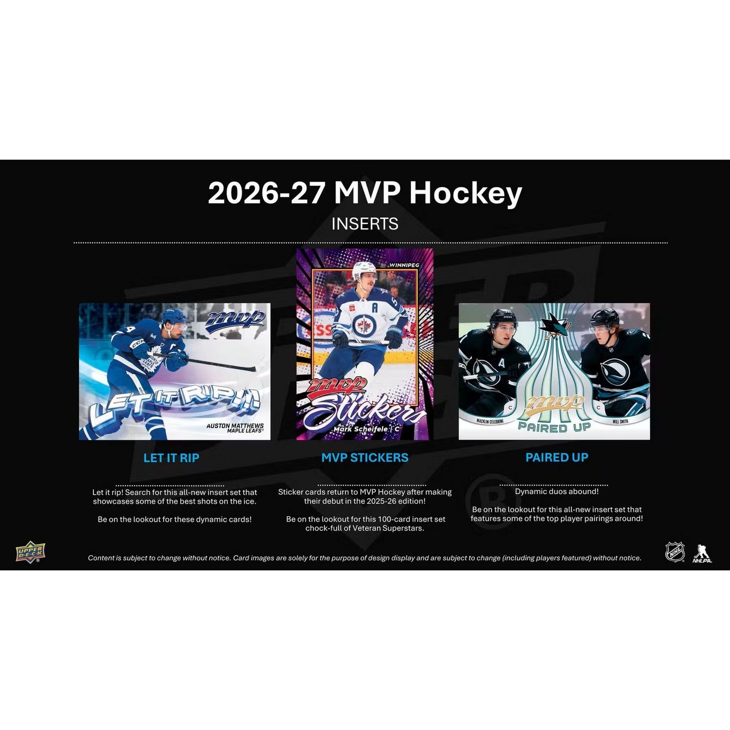 2026-27 Upper Deck MVP Hockey Gravity Feed