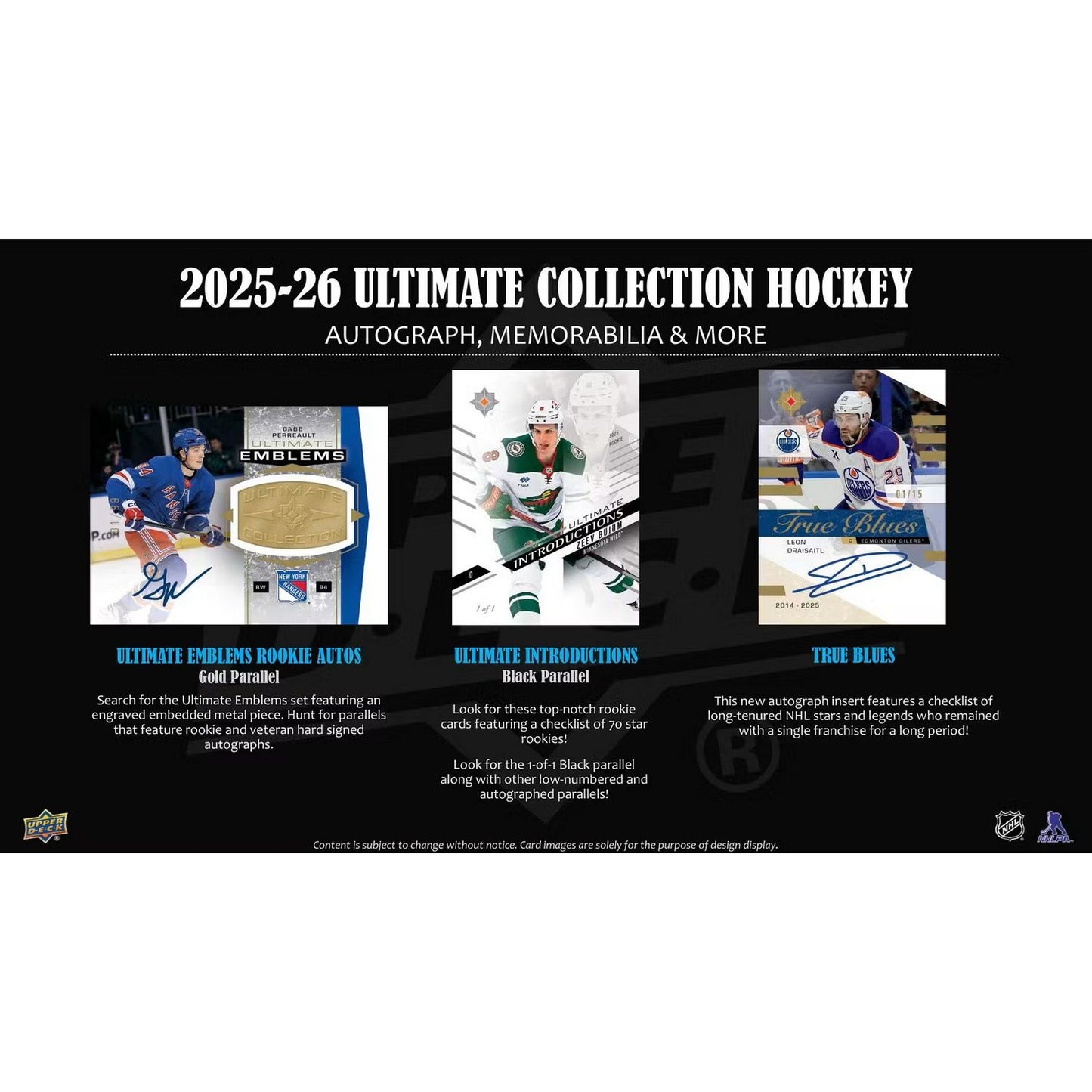 2025-26 Upper Deck Ultimate Collection Hockey Hobby Box *Contact Us To Order*