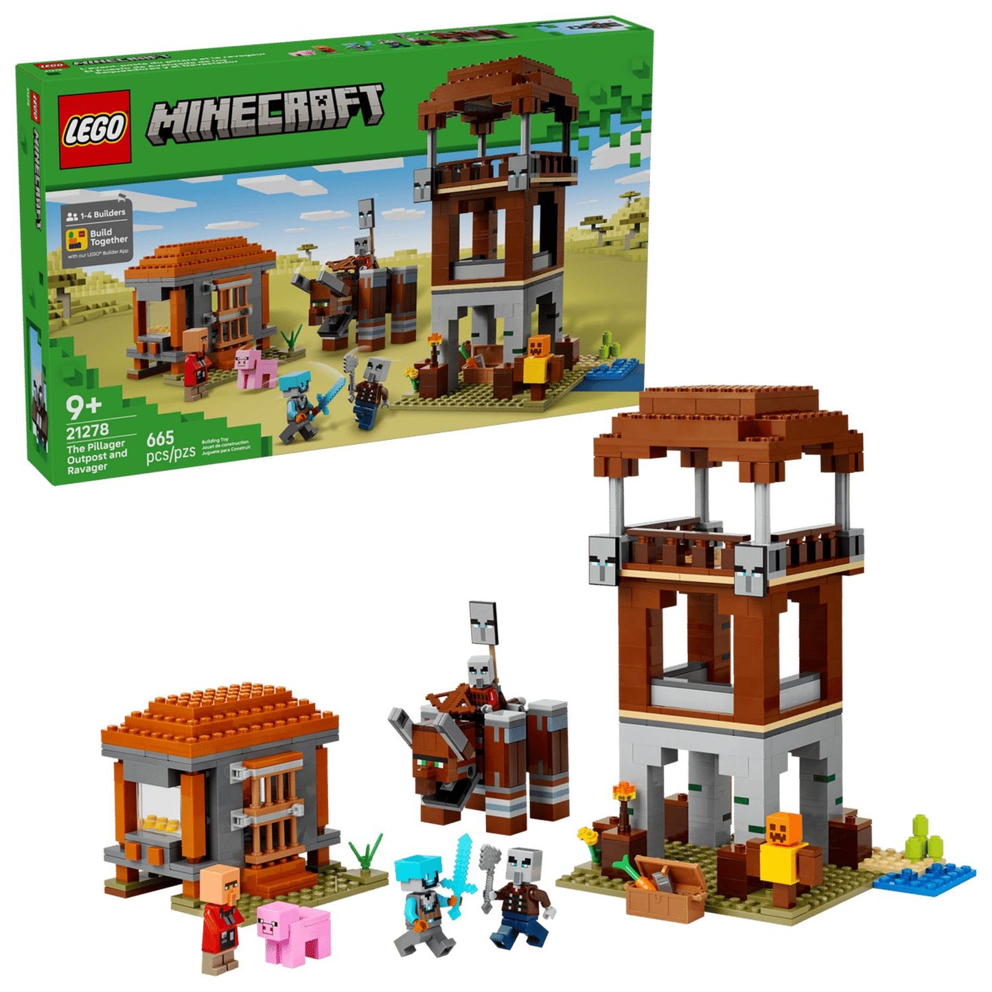 LEGO The Pillager Outpost and Ravager 21278