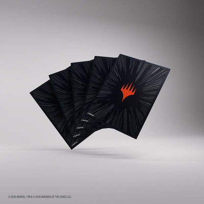 Gamegenic: Magic the Gathering | Marvel Super Heroes Premium Double Sleeving Pack 100 (Comic Burst Black)