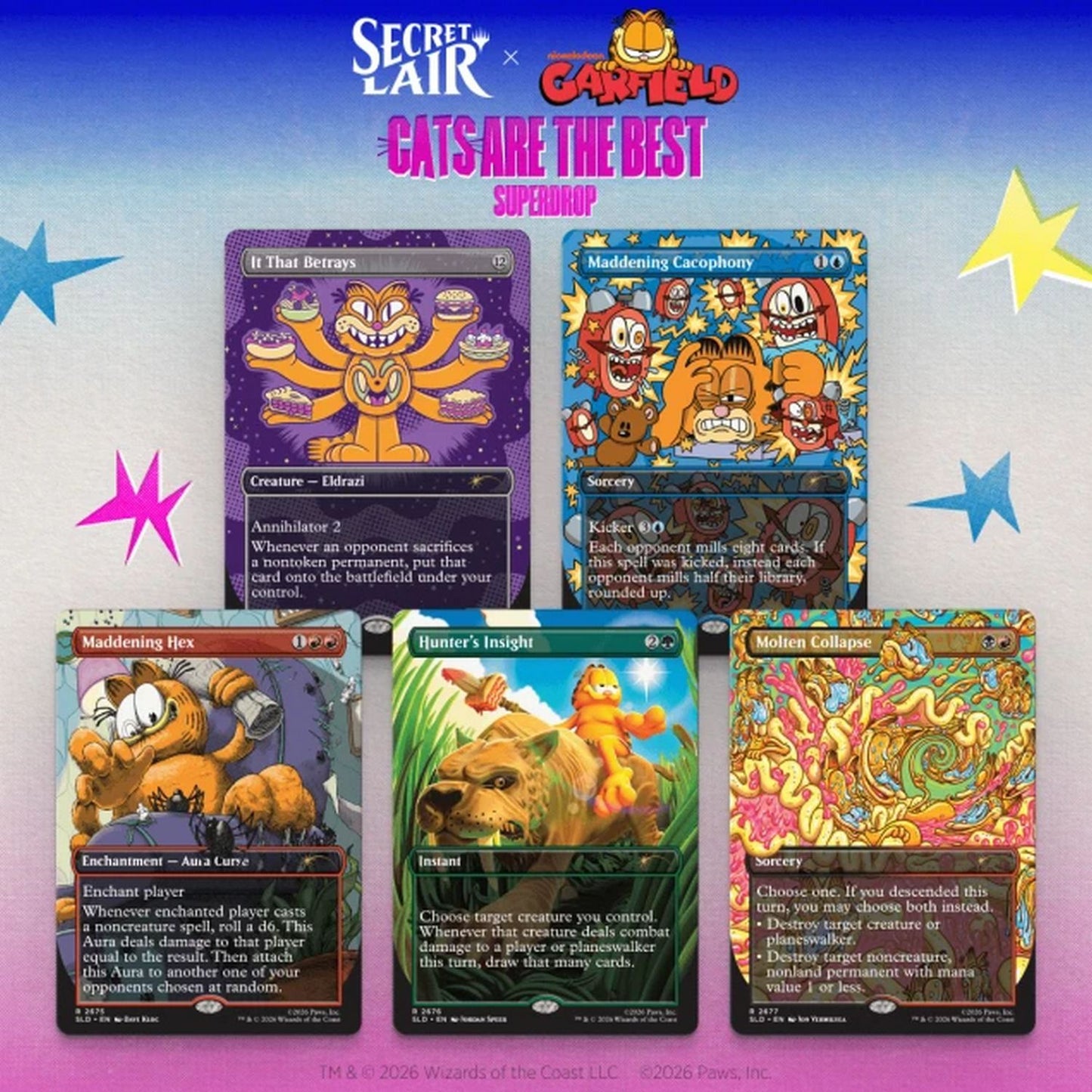 Magic the Gathering: Secret Lair x Garfield: Our Only Thought is to Entertain You