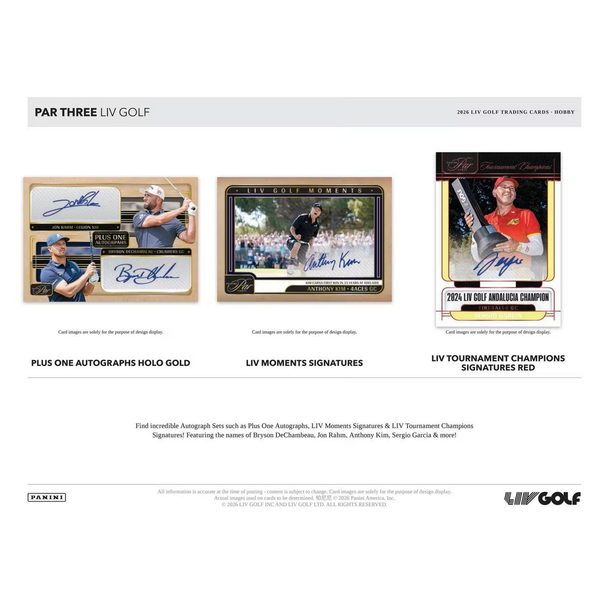 2026 Panini Par Three LIV Golf Hobby Box