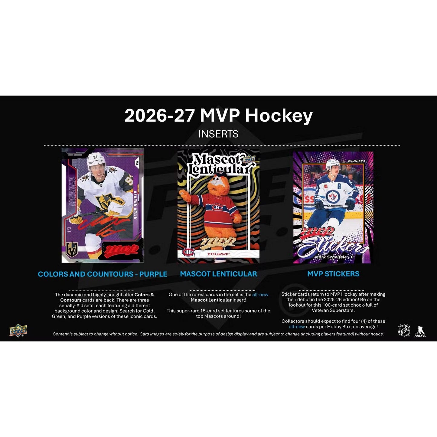 2026-27 Upper Deck MVP Hockey Hobby Box *Contact Us To Order*
