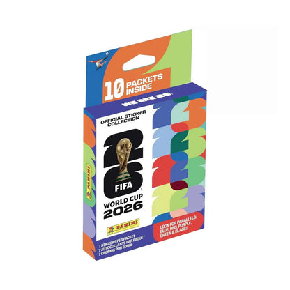 2026 Panini FIFA World Cup Soccer 10ct Sticker Pack Mega Hanger Box