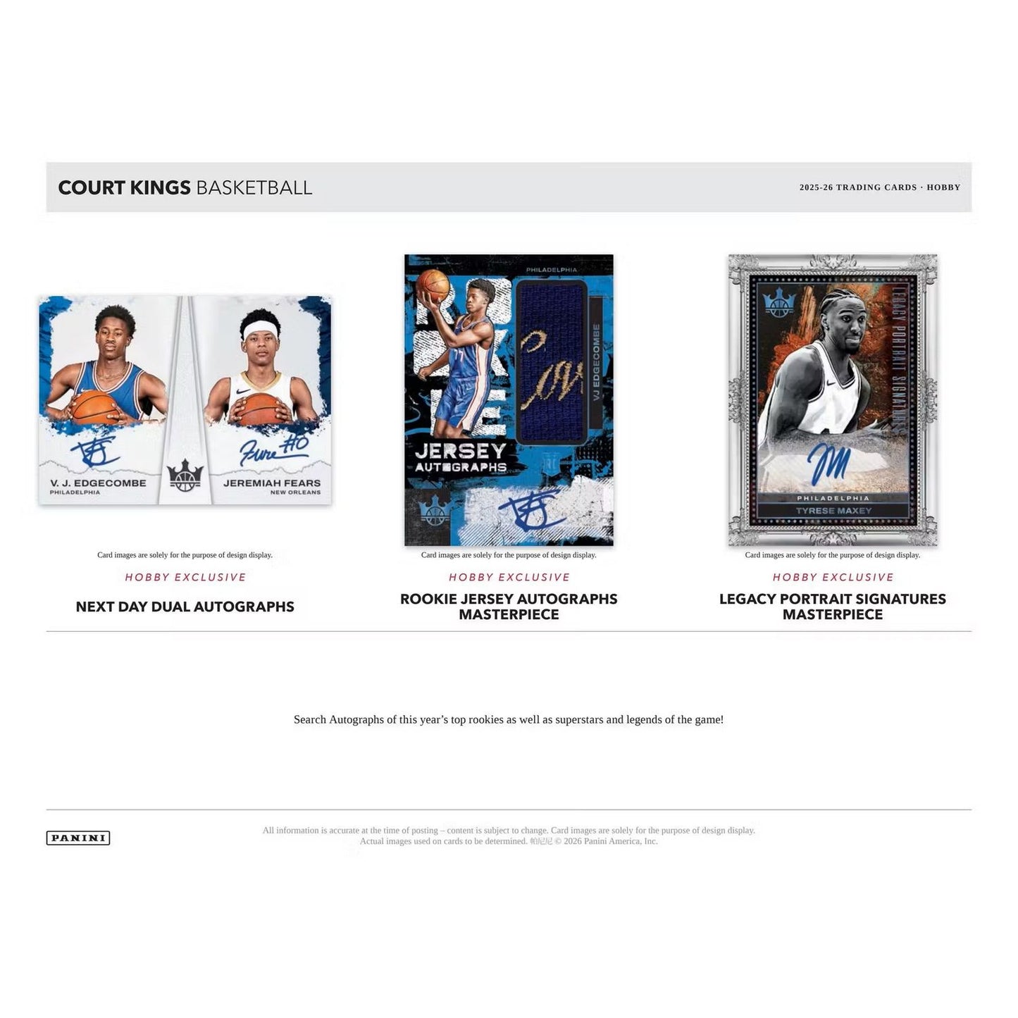 2025-26 Panini Court Kings Basketball Hobby Box