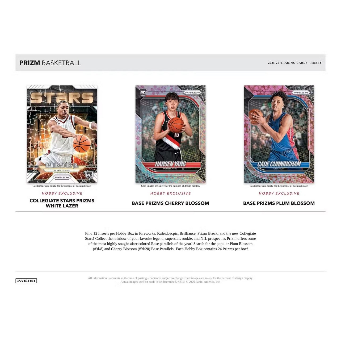 2025-26 Panini Prizm Basketball Hobby Box