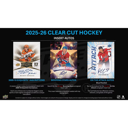 2025-26 Upper Deck Clear Cut Hockey Hobby Box *Contact Us To Order*