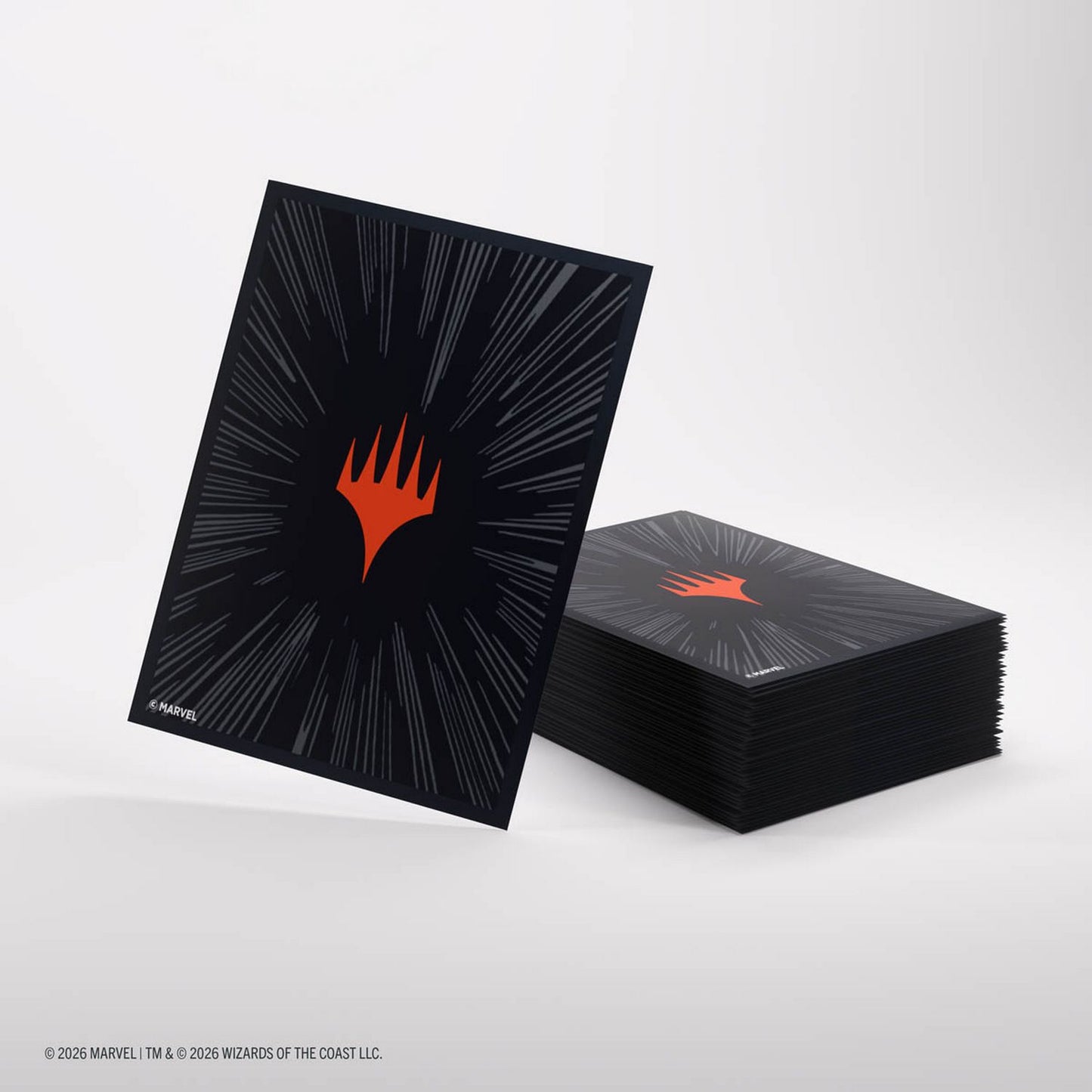 Gamegenic: Magic the Gathering | Marvel Super Heroes Premium Double Sleeving Pack 100 (Comic Burst Black)