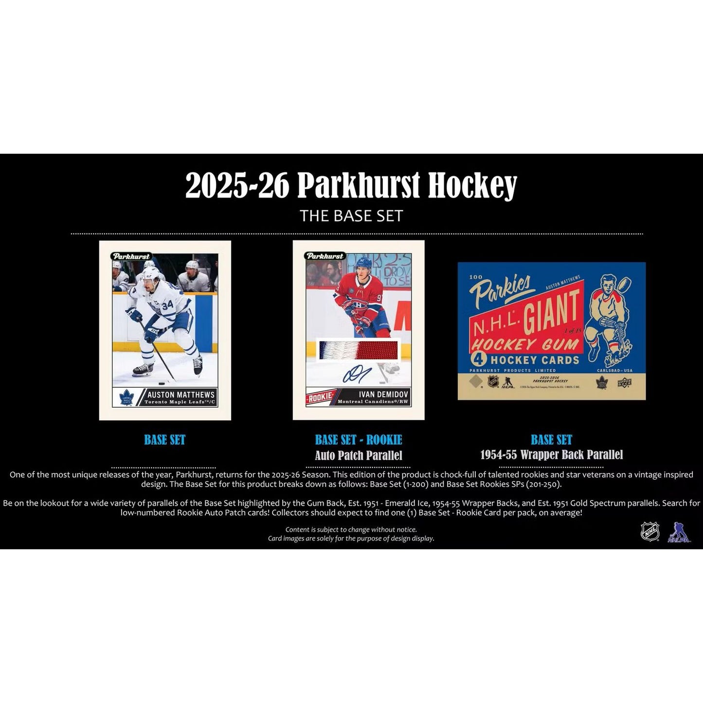 2025-26 Upper Deck Parkhurst Hockey Hobby Box *Contact Us To Order*