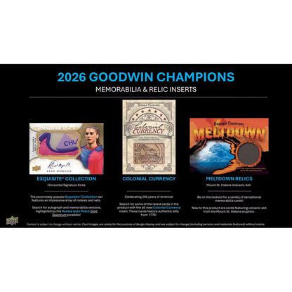 2026 Upper Deck Goodwin Champions Hobby Box *Contact Us To Order*