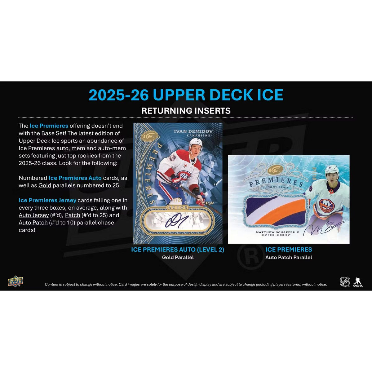 2025-26 Upper Deck Ice Hockey Hobby Box *Contact Us To Order*
