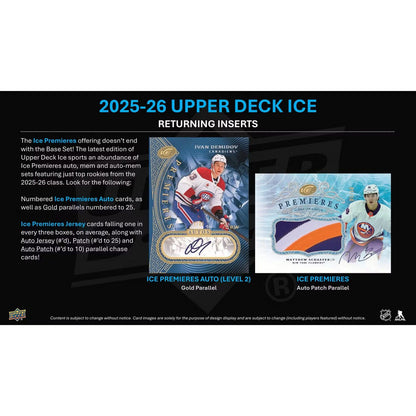 2025-26 Upper Deck Ice Hockey Hobby Box *Contact Us To Order*