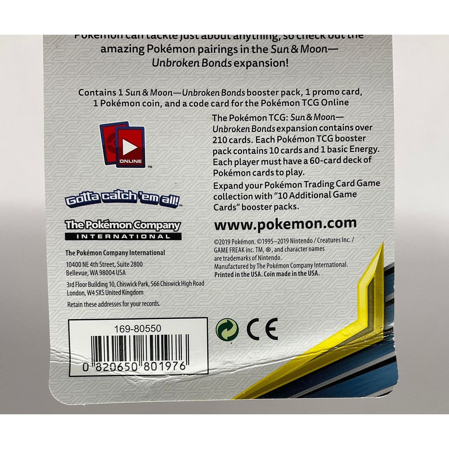 Pokemon: Unbroken Bonds Checklane Blister [Eevee Promo] #1 *See Pictures for Condition*