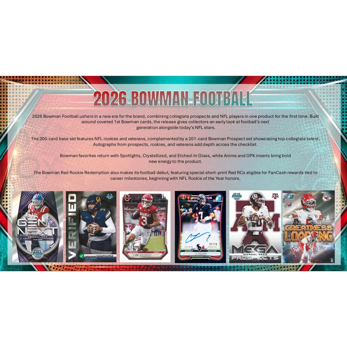 2026 Bowman Football Jumbo Box