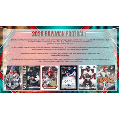 2026 Bowman Football Jumbo Box