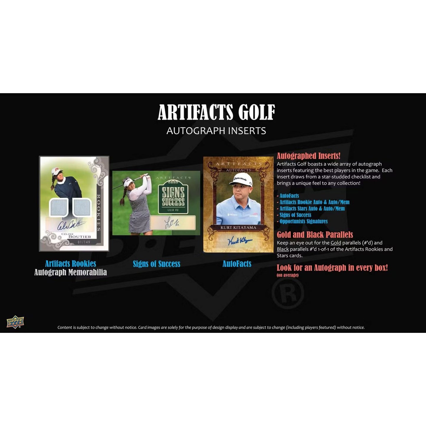 2026 Upper Deck Artifacts Golf Hobby Box *Contact Us To Order*