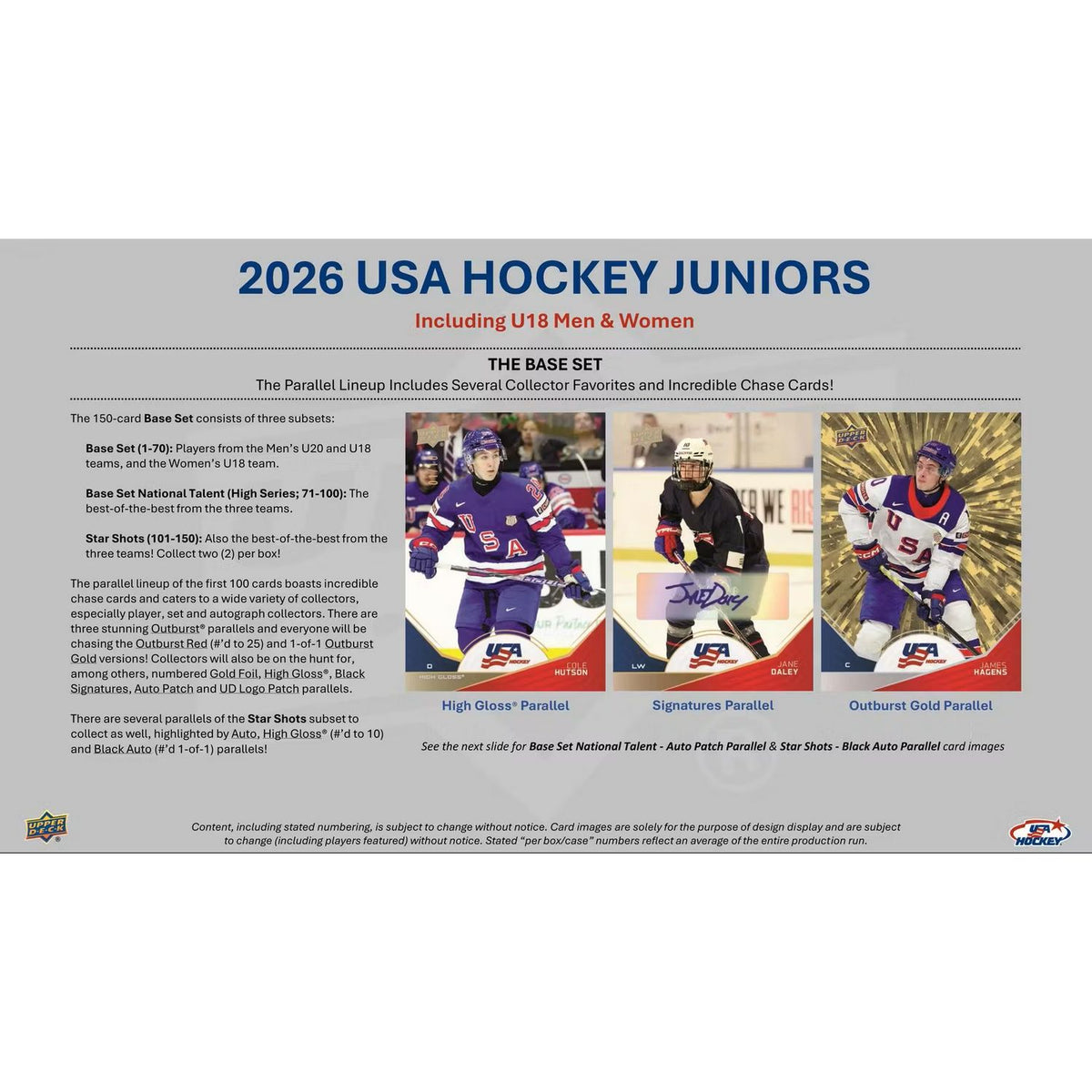 2026 Upper Deck Team USA Juniors Hockey Hobby Box *Contact Us To Order*