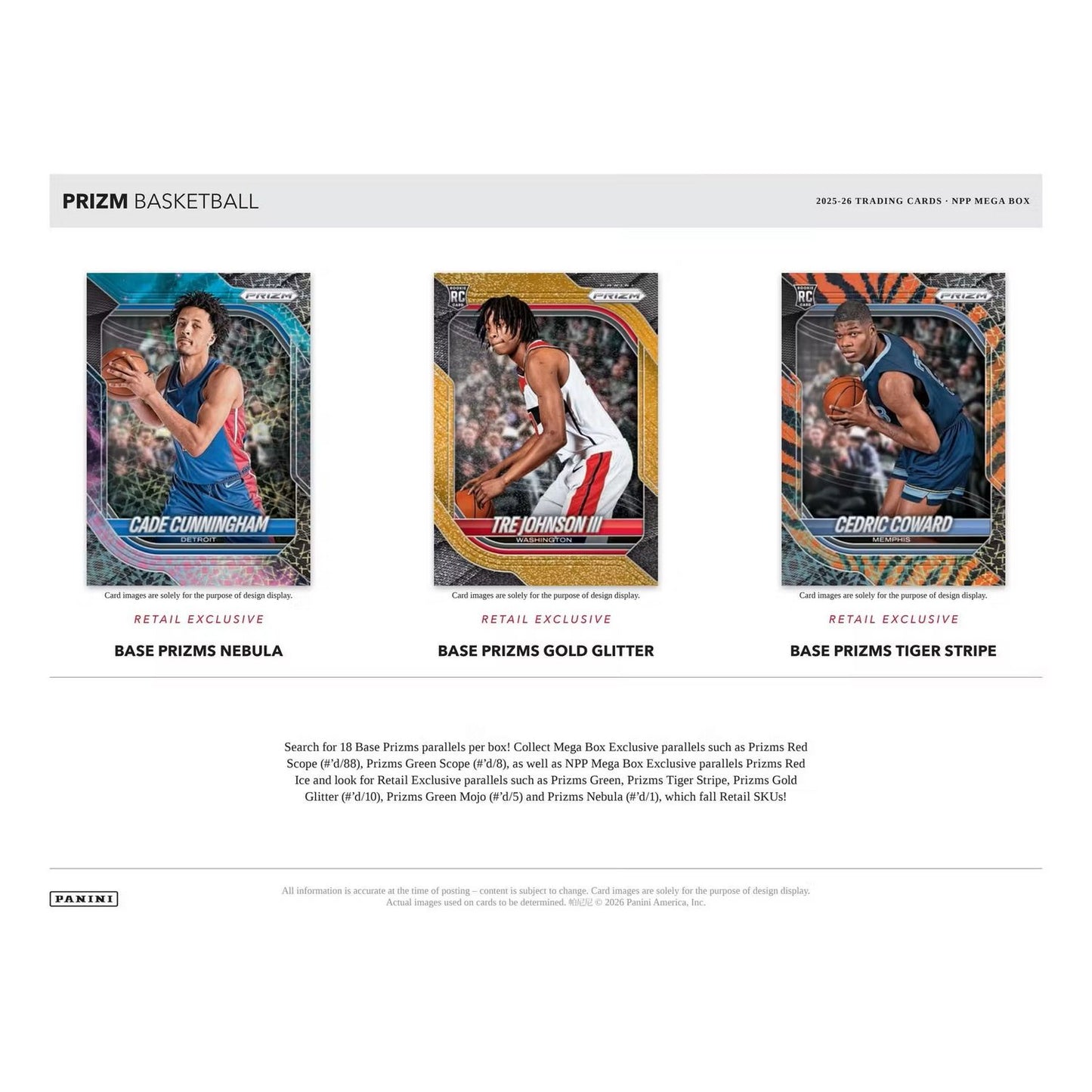 2025-26 Panini Prizm Basketball Mega Box (Red Ice Prizms!)