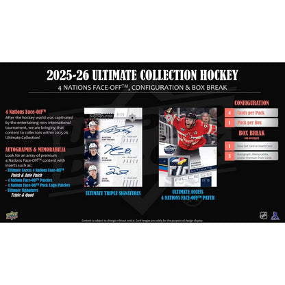 2025-26 Upper Deck Ultimate Collection Hockey Hobby Box *Contact Us To Order*