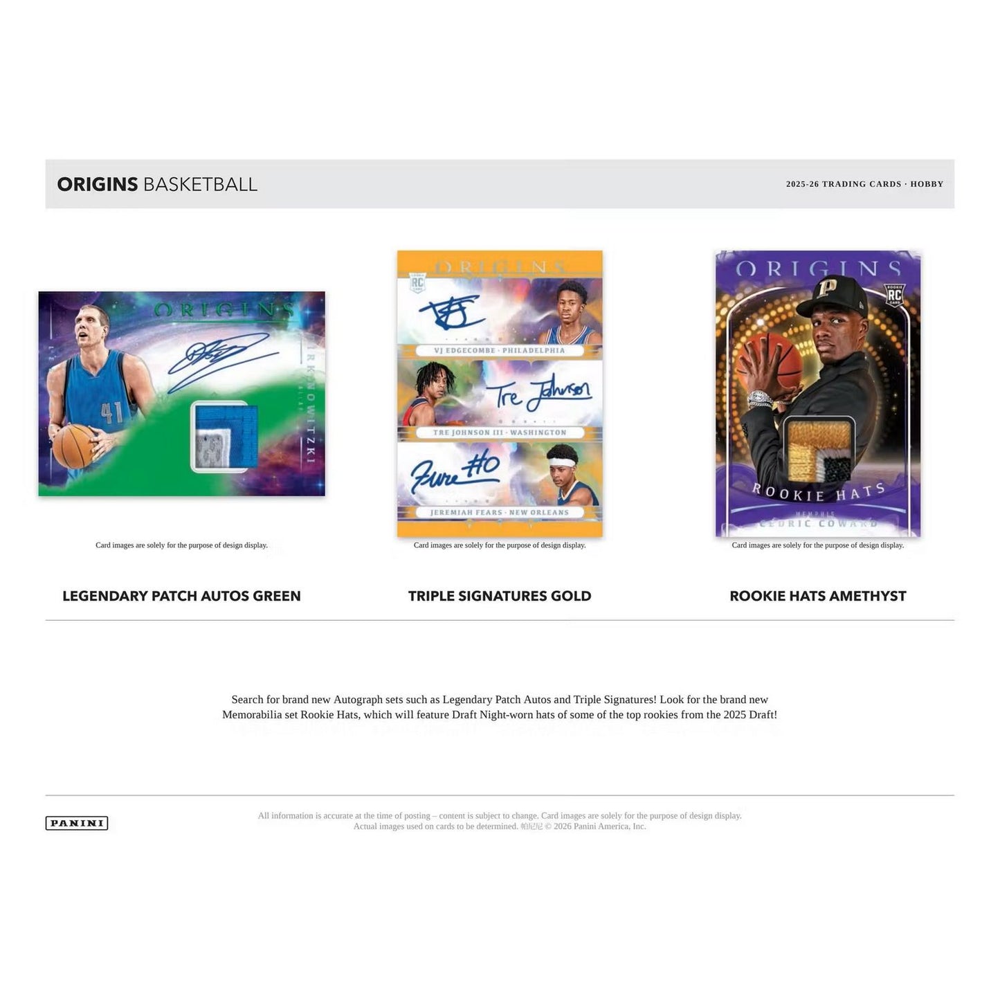 2025-26 Panini Origins Basketball Hobby Box