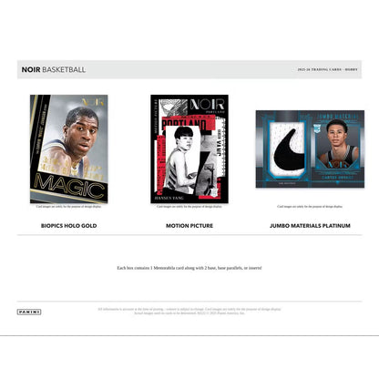 2025-26 Panini Noir Basketball Hobby 4-Box Case