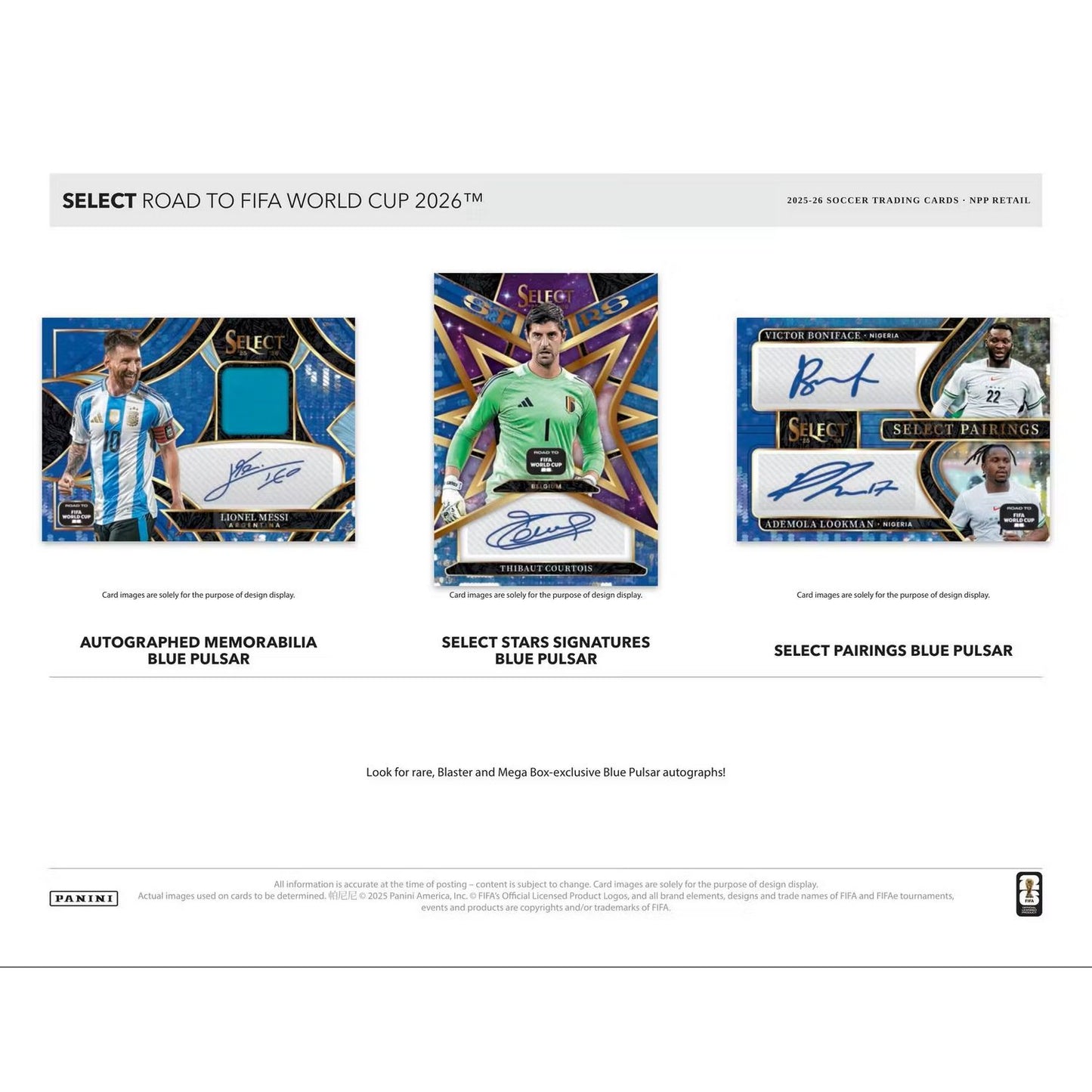 2025-26 Panini Select Road to FIFA World Cup Soccer Mega Box (Pink Ice/Orange Ice Parallels)