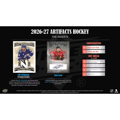2026-27 Upper Deck Artifacts Hockey Hobby Box *Contact Us To Order*
