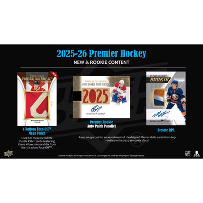 2025-26 Upper Deck Premier Hockey Hobby Box *Contact Us To Order*