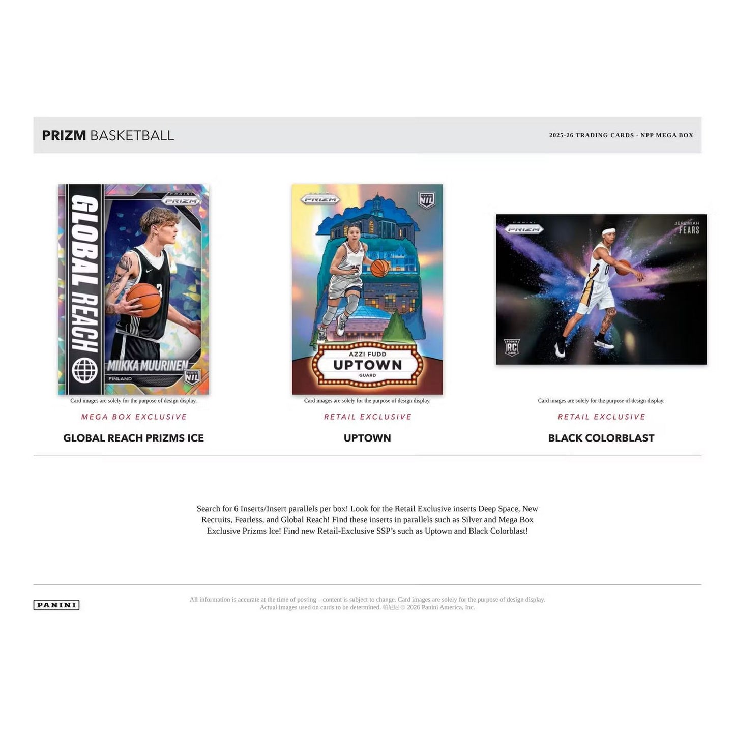 2025-26 Panini Prizm Basketball Mega Box (Red Ice Prizms!)