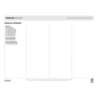 2025-26 Panini Prestige EFL Soccer Hobby Preferred Box