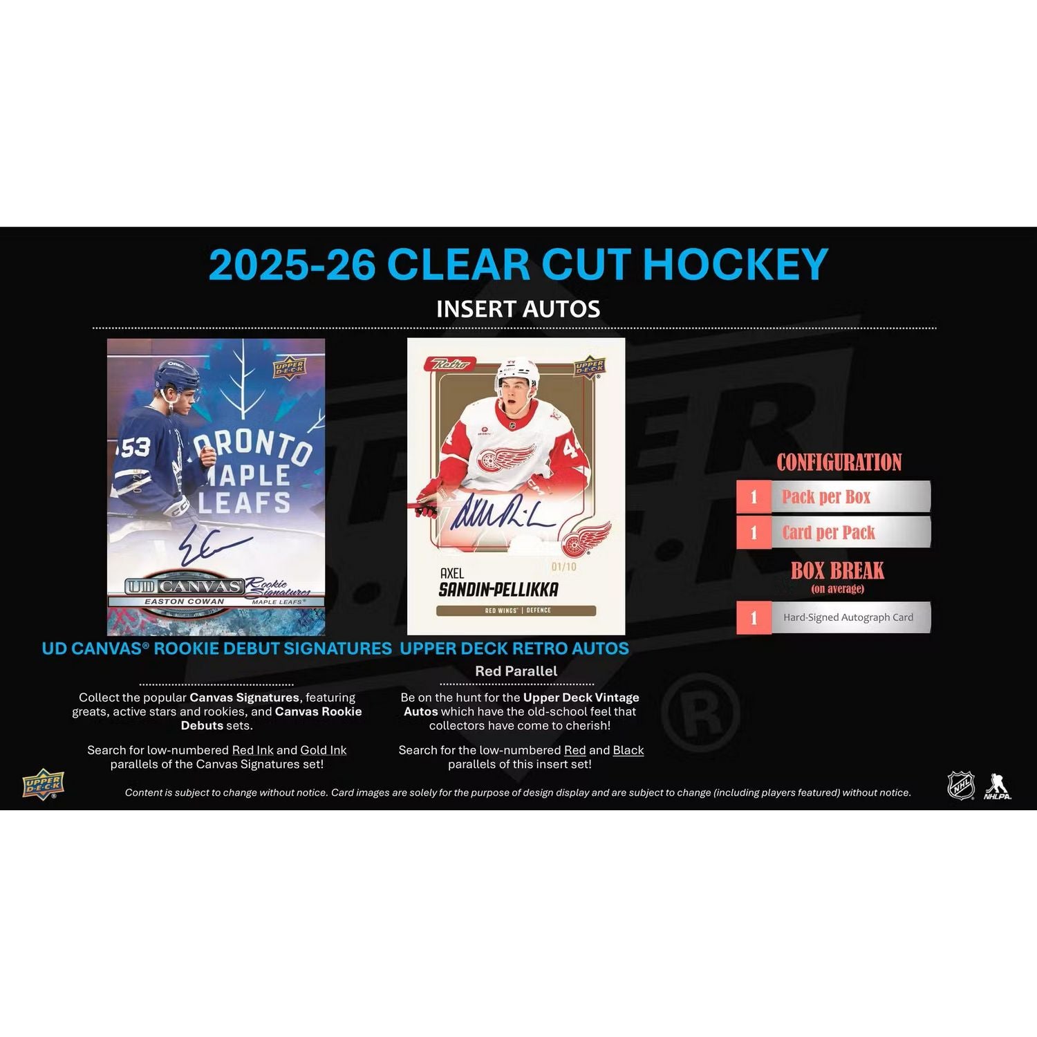 2025-26 Upper Deck Clear Cut Hockey Hobby Box *Contact Us To Order*、Upper Deck、kayou