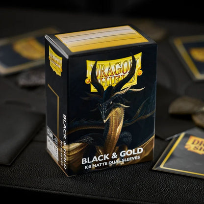 Dragon Shield 100ct Dual Matte Sleeves - Black & Gold