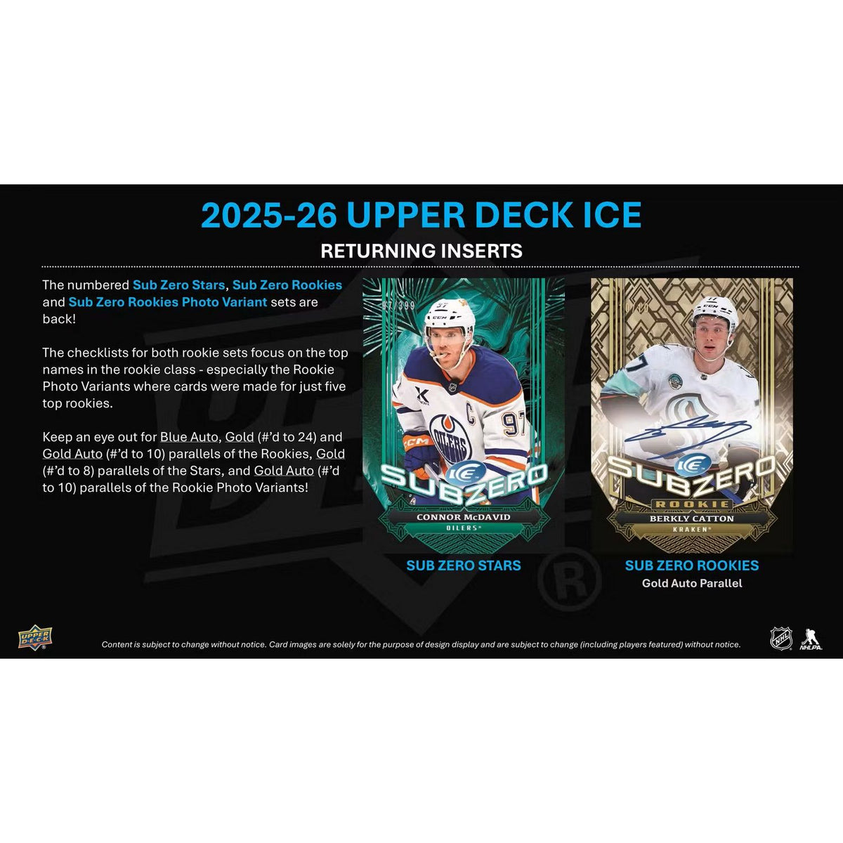 2025-26 Upper Deck Ice Hockey Hobby Box *Contact Us To Order*