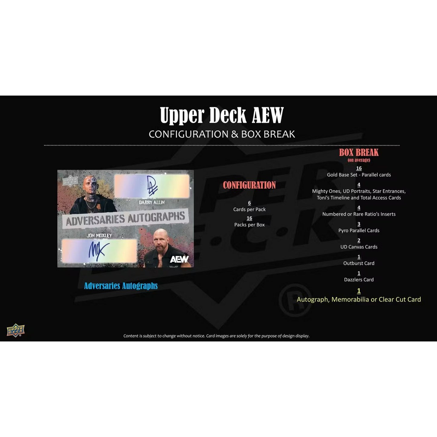 2026 Upper Deck AEW All Elite Wrestling Hobby Box *Contact Us To Order*