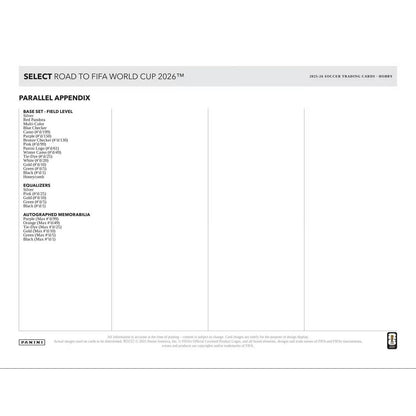 2025-26 Panini Select Road to FIFA World Cup Soccer Hobby Box