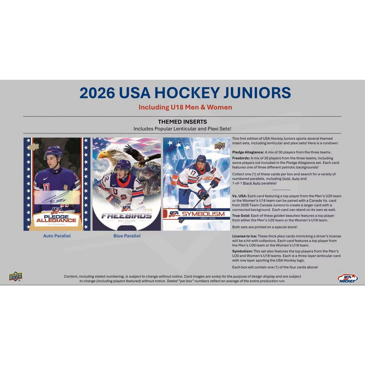 2026 Upper Deck Team USA Juniors Hockey Hobby Box *Contact Us To Order*
