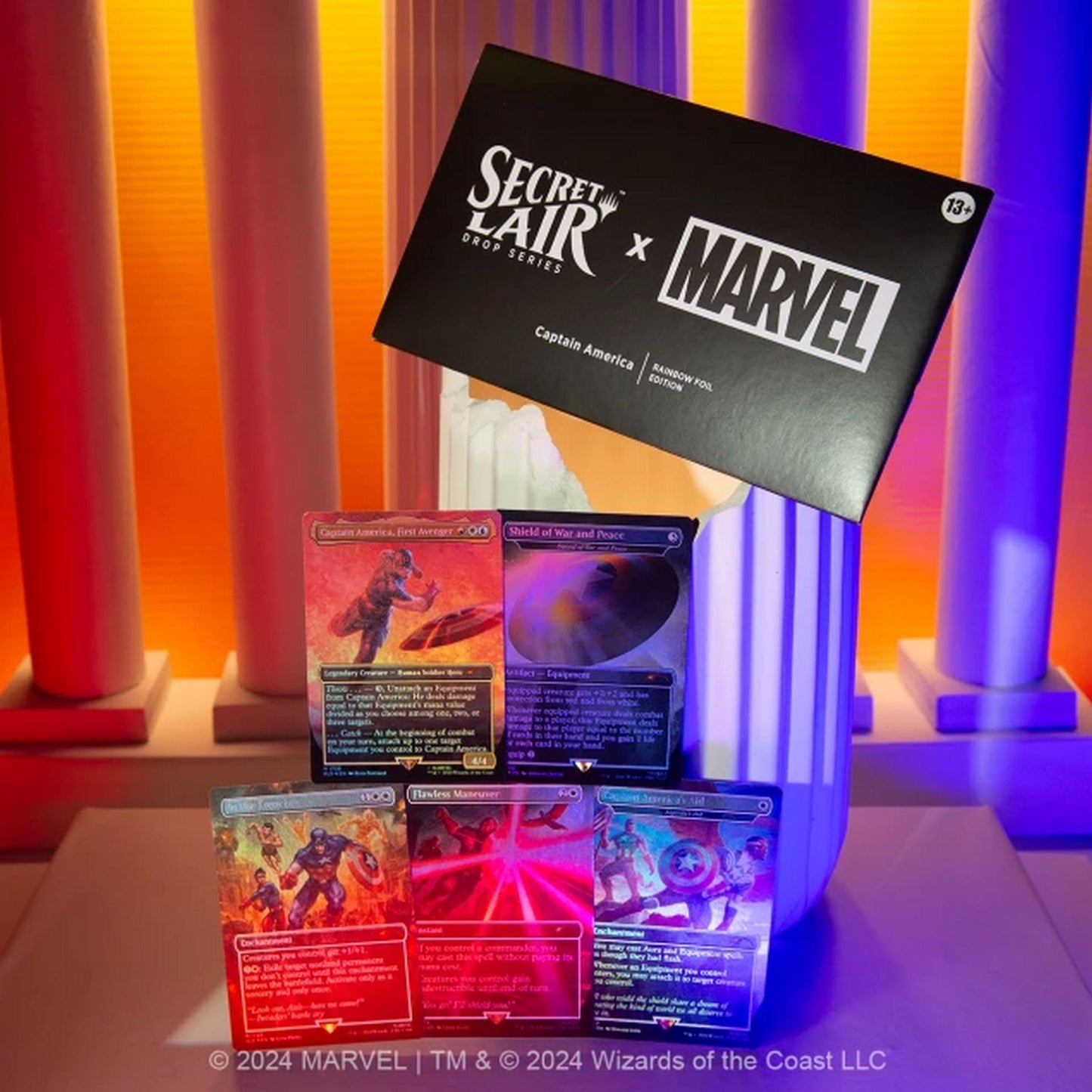 Magic the Gathering: Marvel Captain America Secret Lair Drop Series Rainbow Foil Edition