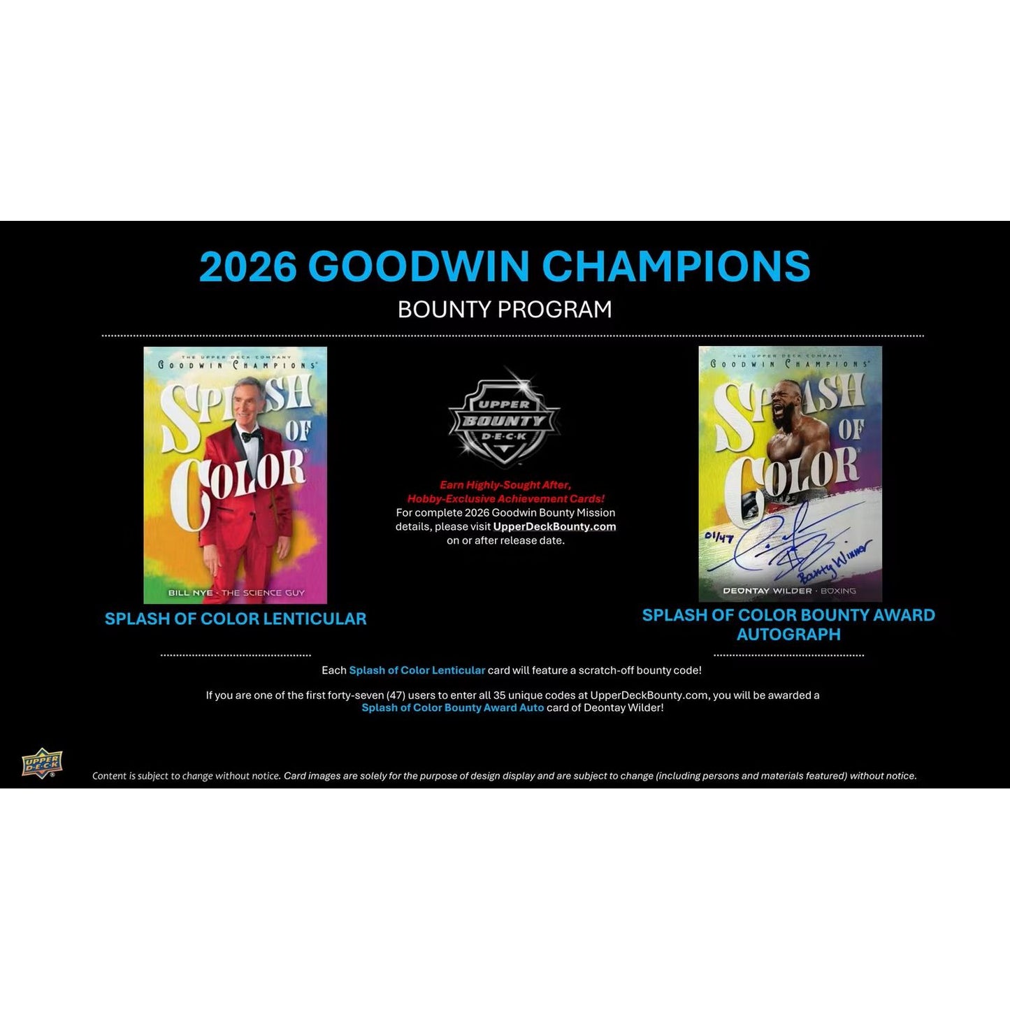 2026 Upper Deck Goodwin Champions Hobby Box *Contact Us To Order*