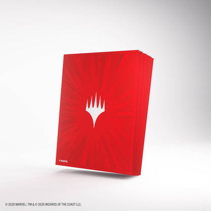 Gamegenic: Magic the Gathering | Marvel Super Heroes Premium Double Sleeving Pack 100 (Comic Burst Red)