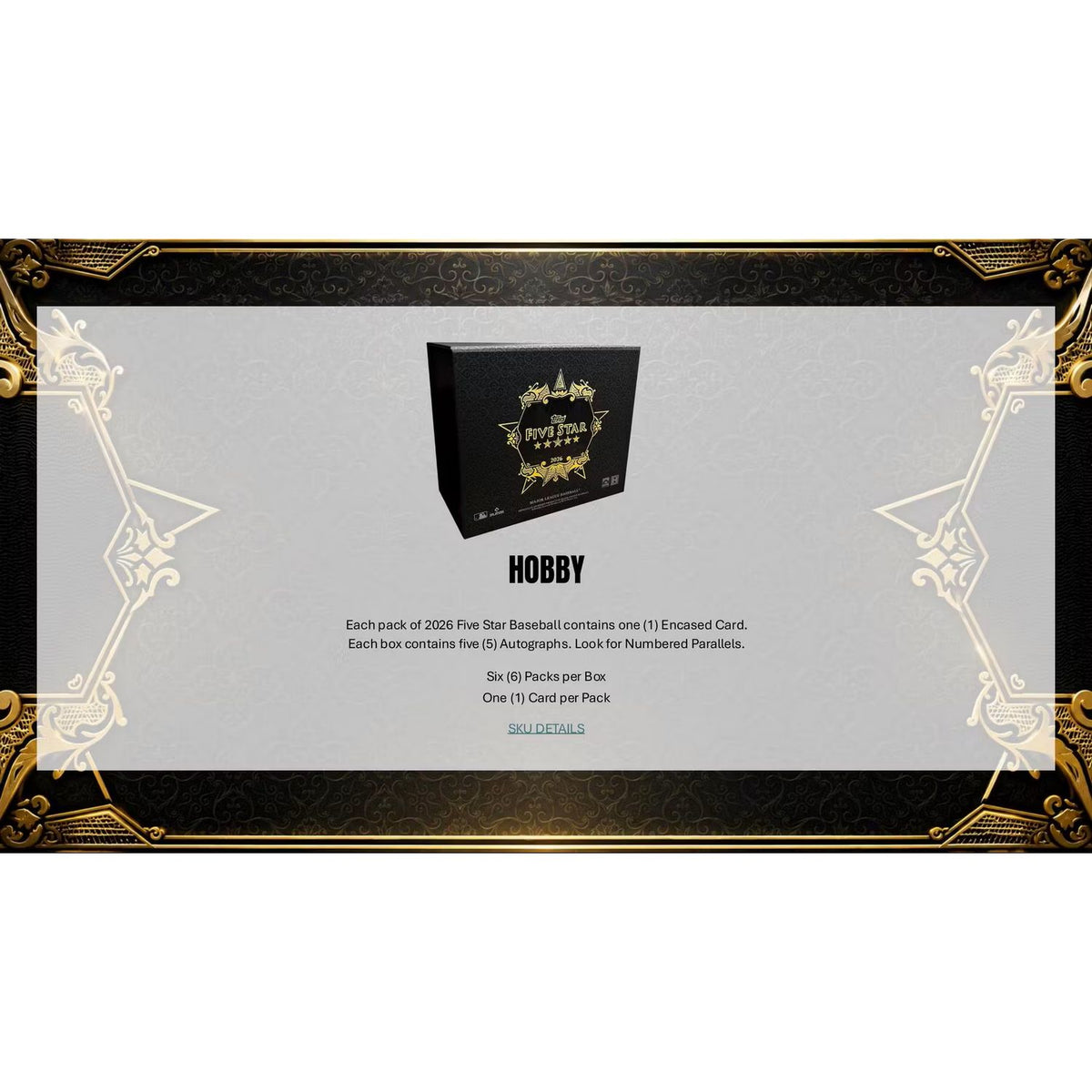 2026 Topps Five Star Baseball Hobby 3-Box Case