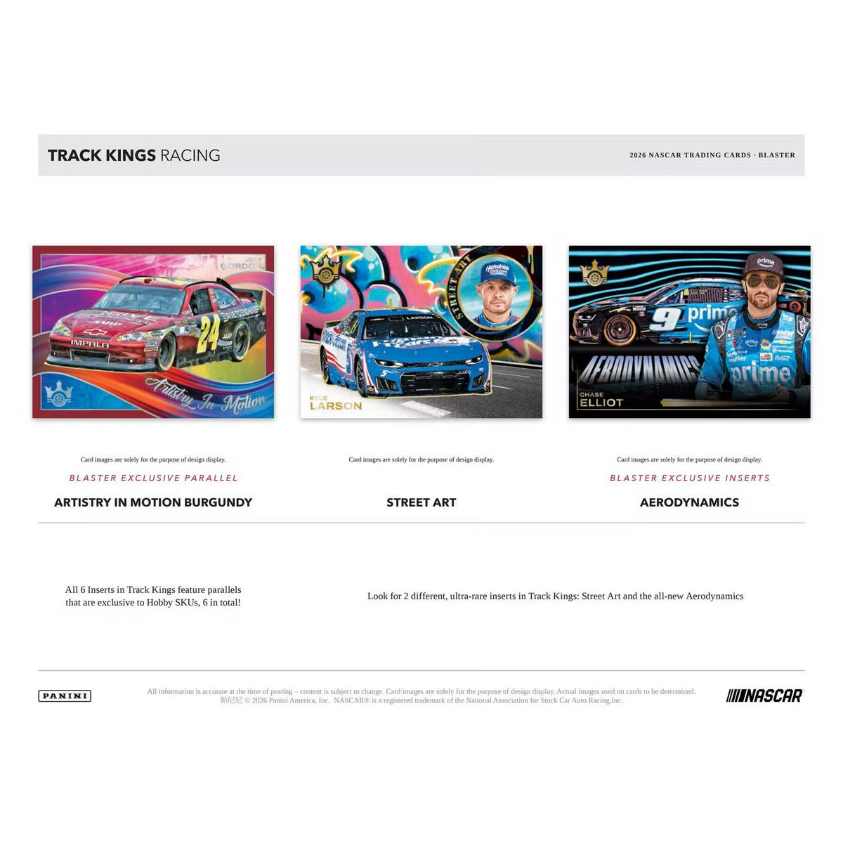 2026 Panini Track Kings NASCAR Racing Hobby Blaster Box