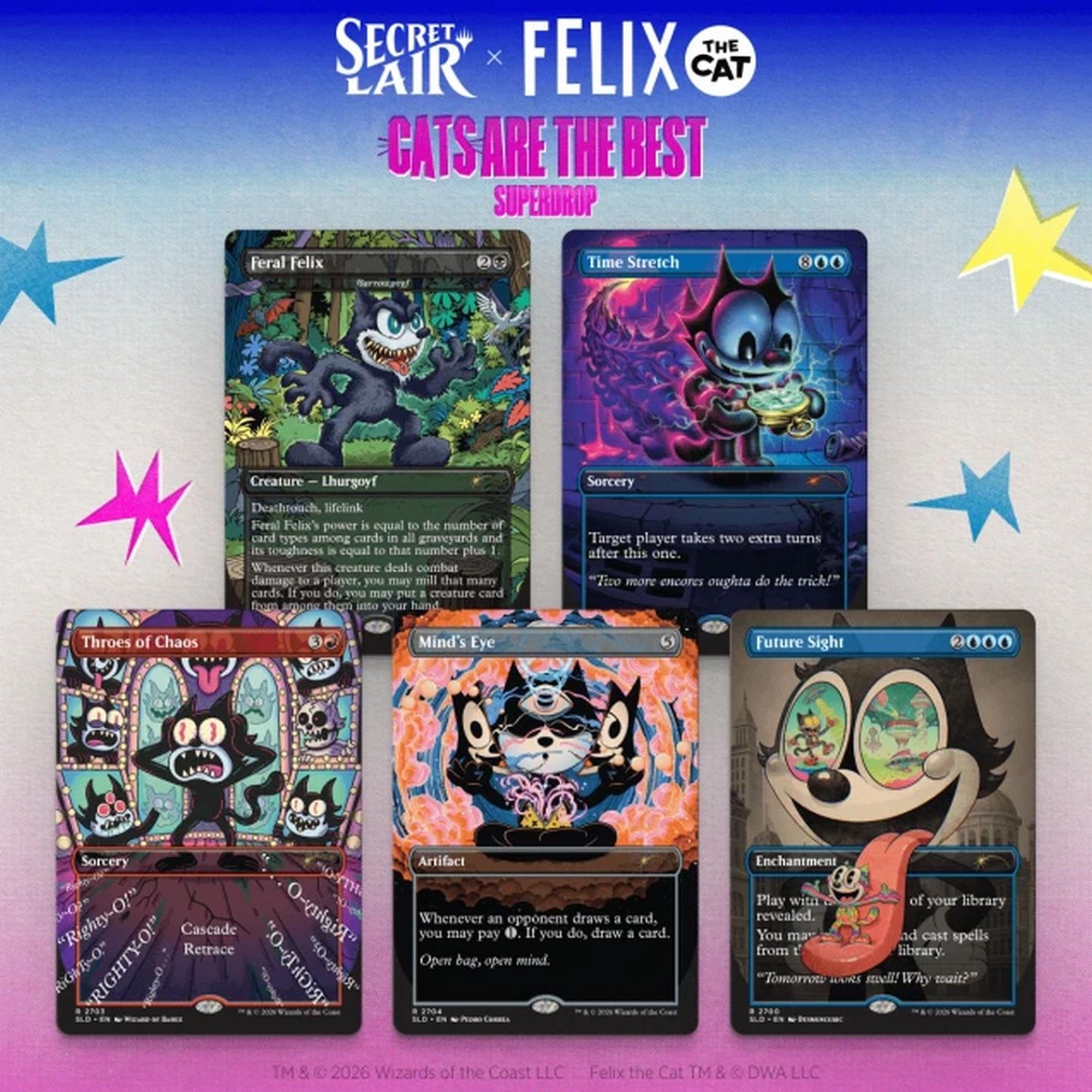 Magic the Gathering: Secret Lair x Felix the Cat: Magic Bag of Tricks
