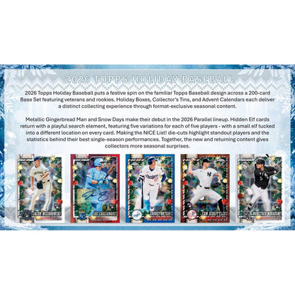 2026 Topps Holiday Baseball Hobby Collector 3-Tin Box