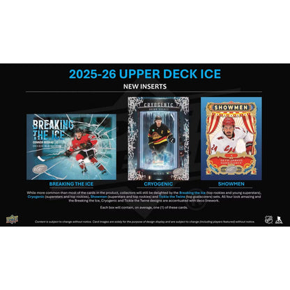 2025-26 Upper Deck Ice Hockey Hobby Box *Contact Us To Order*