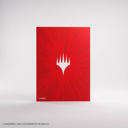 Gamegenic: Magic the Gathering | Marvel Super Heroes Premium Double Sleeving Pack 100 (Comic Burst Red)