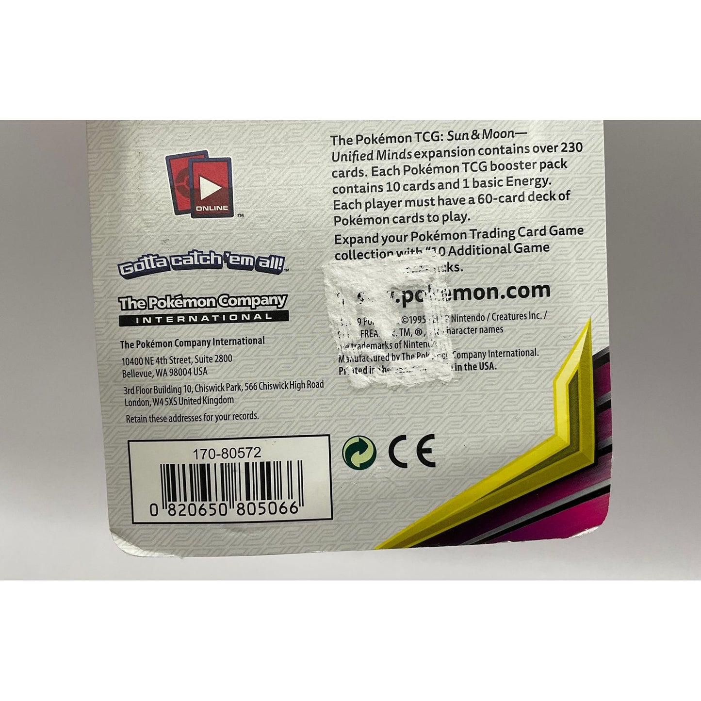 Pokemon: Sun & Moon Unified Minds Blister Pack [Pikachu Promo] #1 *See Pictures for Condition*