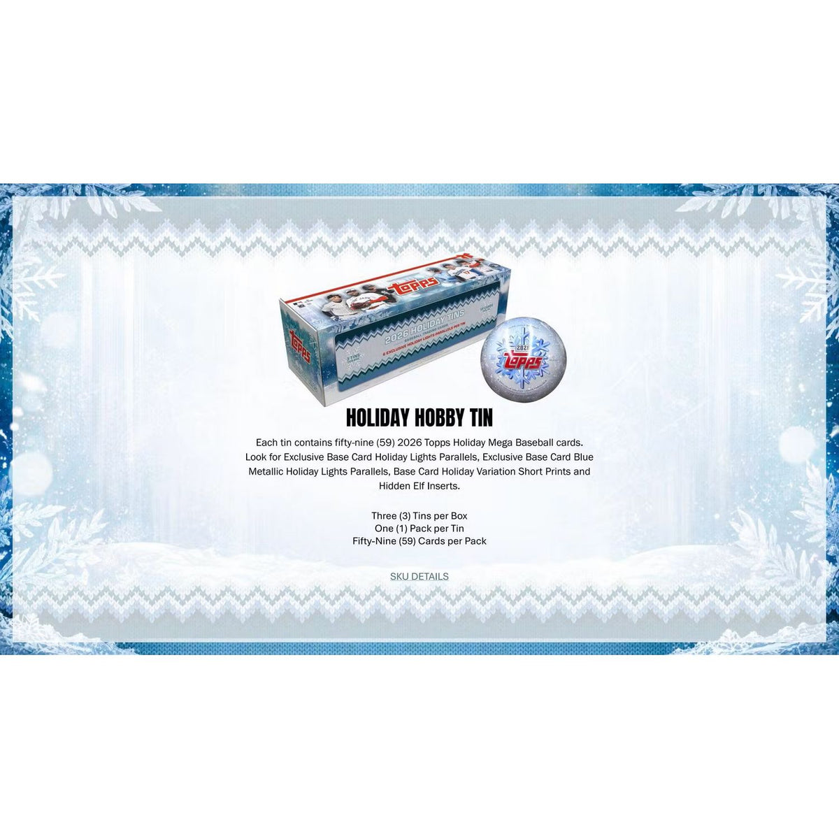 2026 Topps Holiday Baseball Hobby Collector 3-Tin Box