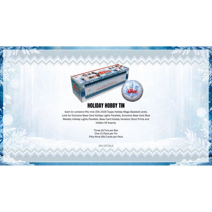 2026 Topps Holiday Baseball Hobby Collector 3-Tin Box