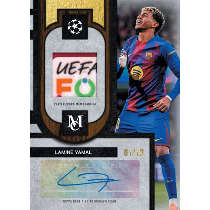 2025-26 Topps UEFA Club Competitions Museum Collection Soccer Hat Trick 4-Box Case